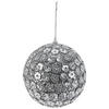 WEIHNACHTSKUGEL Cekin Silber 8/8/8 cm Kunstoff - Silberfarben, Kunststoff (8/8/8cm) - Mondex