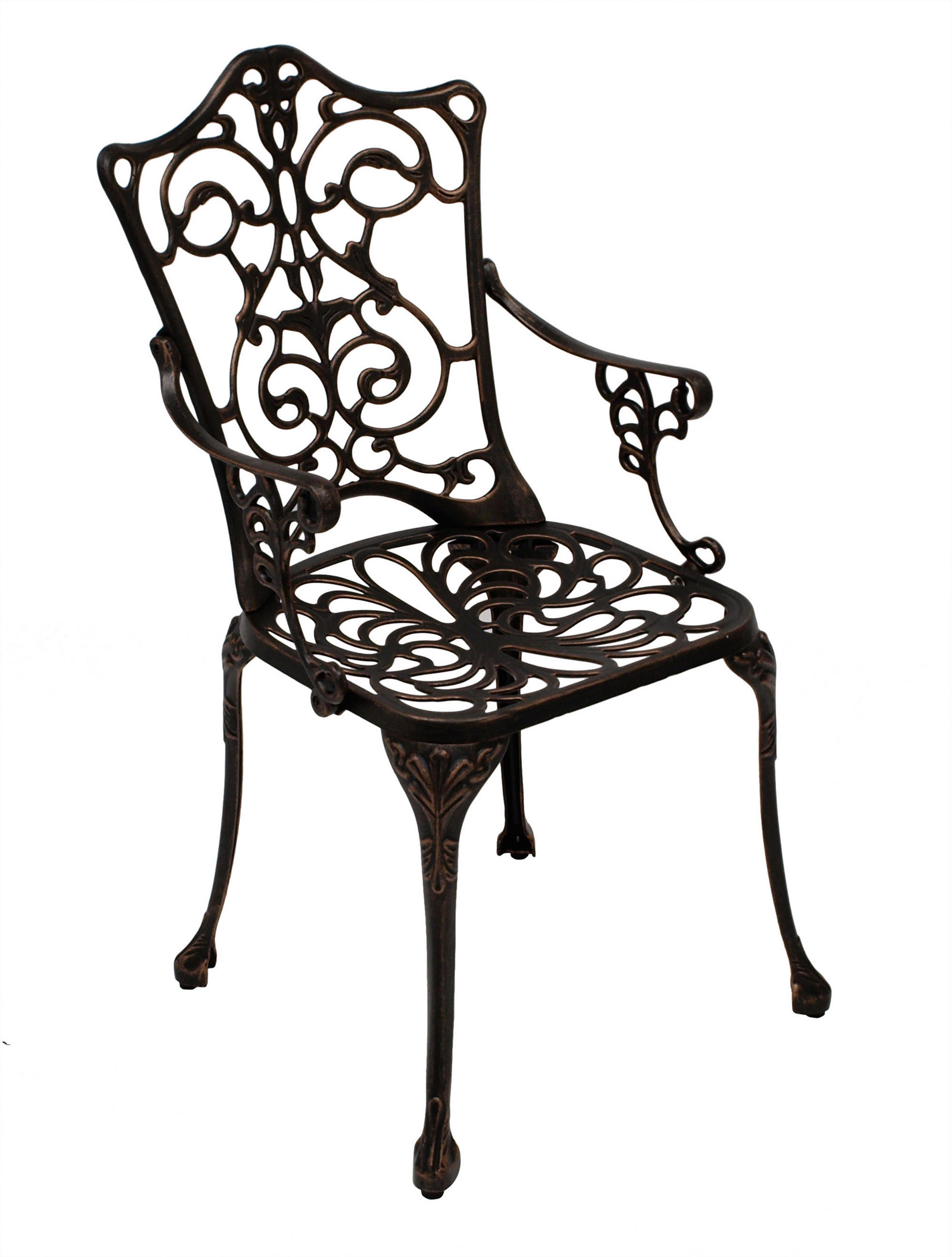 BISTROSET Boulder - Jugendstil - 3-teilig, Aluguss antik bronze - Braun, Metall - TPFGarden