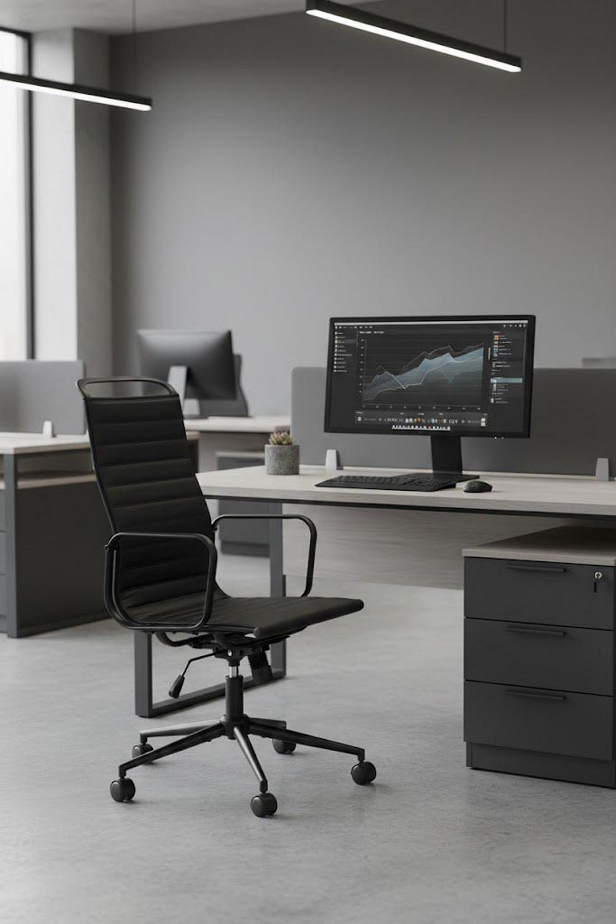 BÜROSTUHL Varox Kunstleder schwarz - Schwarz, Metall (65/120/70cm) - TPFLiving