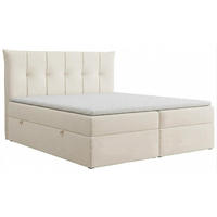 BOXSPRINGBETT PREMIUM 10, 160 x 200 cm, Bettkasten, H3, Ecru - Ecru, Textil (160/200cm) - Labett