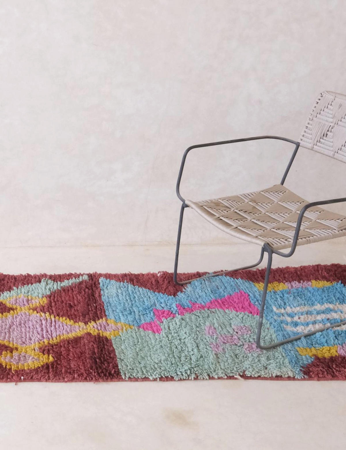 BERBERTEPPICH Teppichläufer marokkanisch aus reiner Wolle 200x 300 cm - Rot, Naturmaterialien (200/300cm) - AFK Living