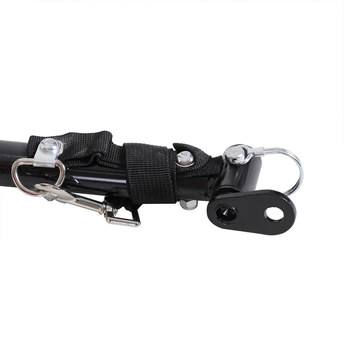 FAHRRADANHÄNGER DE-09180 klappbar mit Kupplung, 40 kg belastbar Schwarz - Rot, Metall (88/60/140cm) - ComfortXL