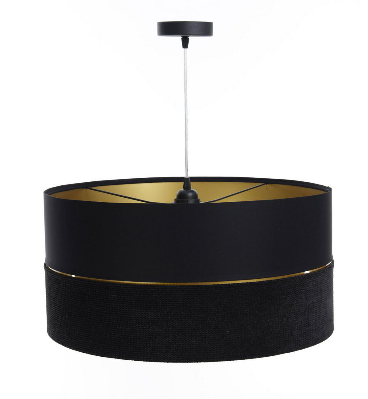 HÄNGELEUCHTE Gold 40/20 cm - Goldfarben/Schwarz, Kunststoff (40/0.6/20cm) - ONZENO