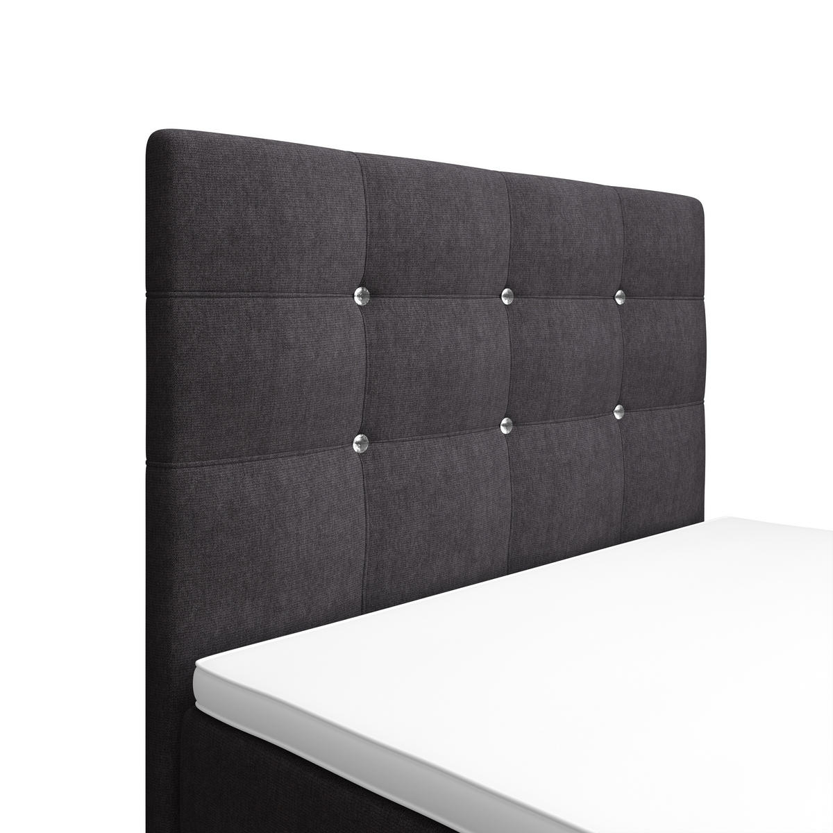 BOXBETT KLEO mini 100x200, mit Matratze H3 und Topper, Cosmic 97 - Grau, Holz/Kunststoff (100/200cm) - Bedante