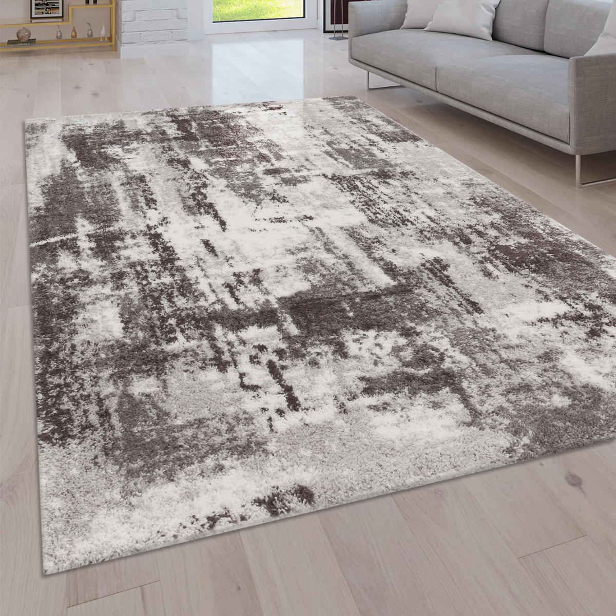 HOCHFLORTEPPICH 80/150 cm Padua 623 - Grau, Textil (80/150cm) - Paco Home