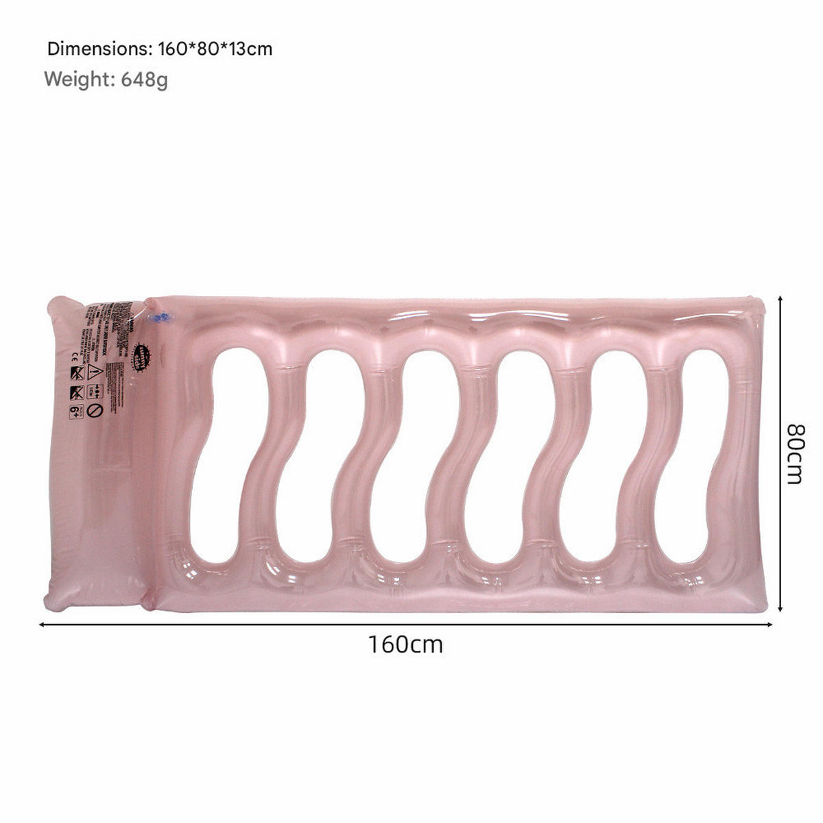SCHWIMMSESSEL,HELLROSA, 160 x 80 x 13 cm - Hellrosa, Kunststoff (160/80/13cm) - Weltevree