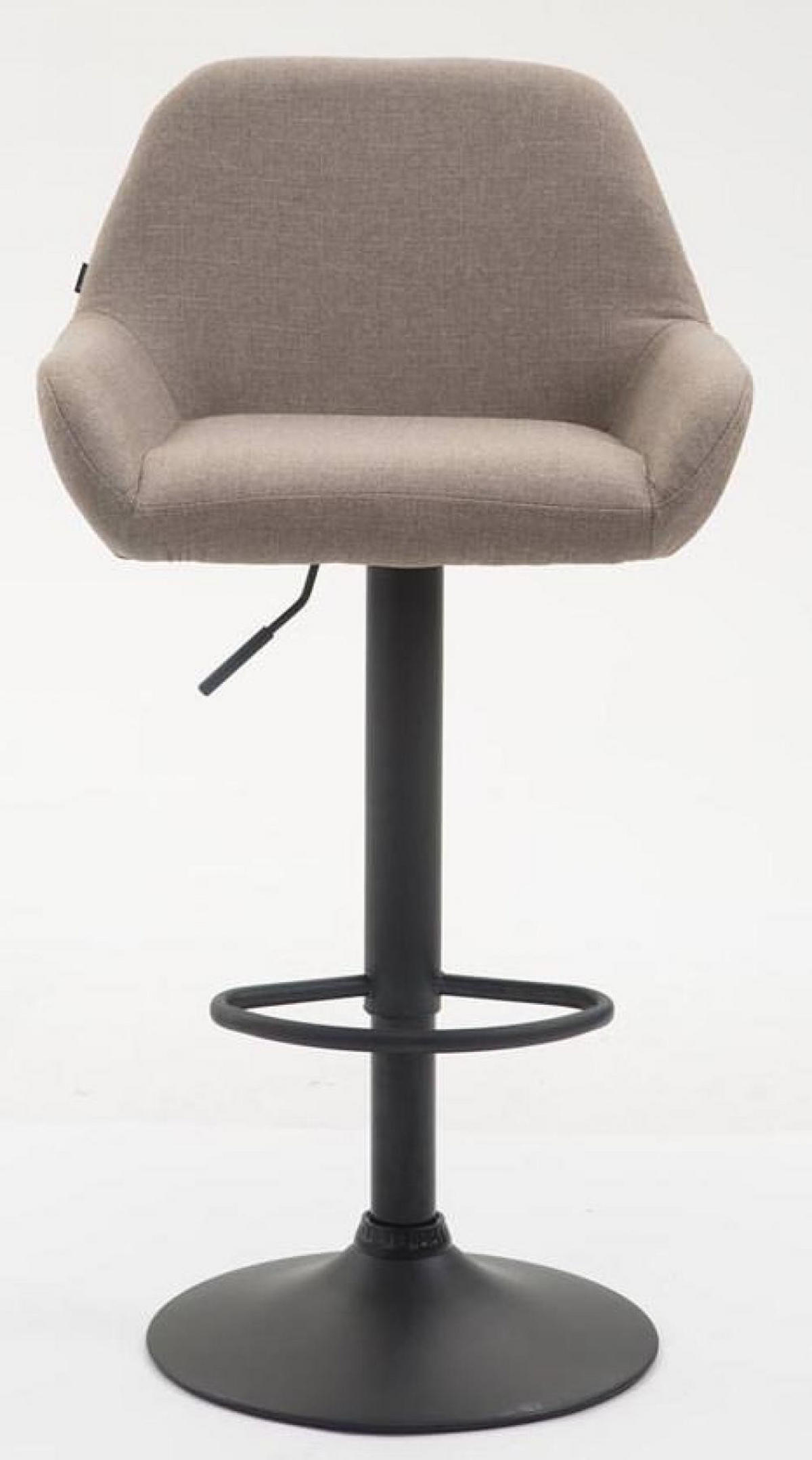 BARHOCKER 2er Set Stoff taupe - Taupe/Schwarz, Textil/Metall (51/89/52cm) - CLP