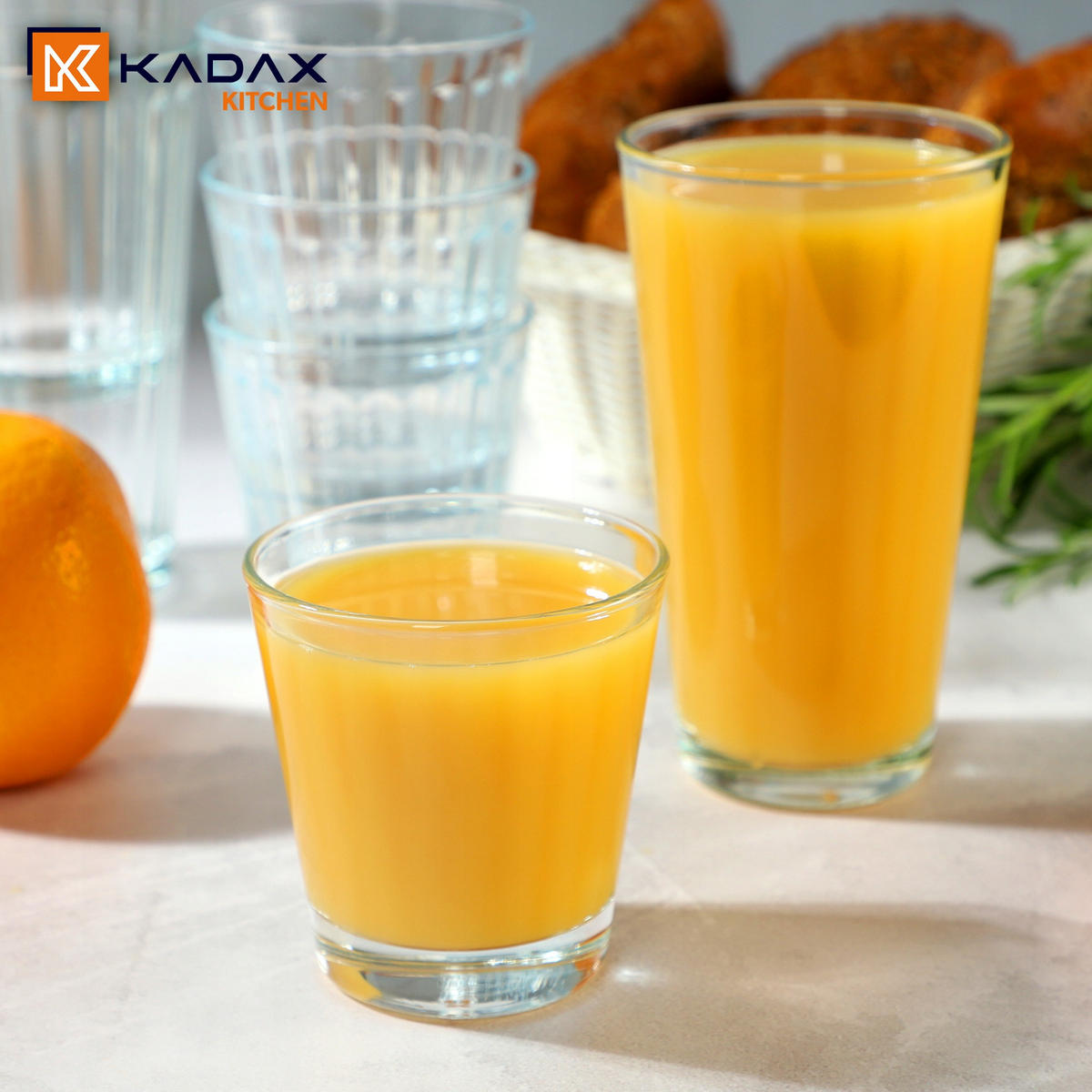 KADAX Gläser 175 ml, 4er-Set für Getränke und Säfte - Transparent, Glas - KADAX