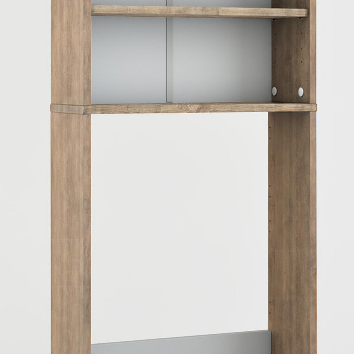 WASCHMASCHINENSCHRANK Weiß/Sonoma 64 x 190 cm - Weiß/Sonoma Eiche, Holzwerkstoff (64/190/26cm) - Vicco