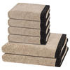 FROTTIERSET Lifestyle Splash 6-teilig - Beige, Textil (50/100cm) - Cawö