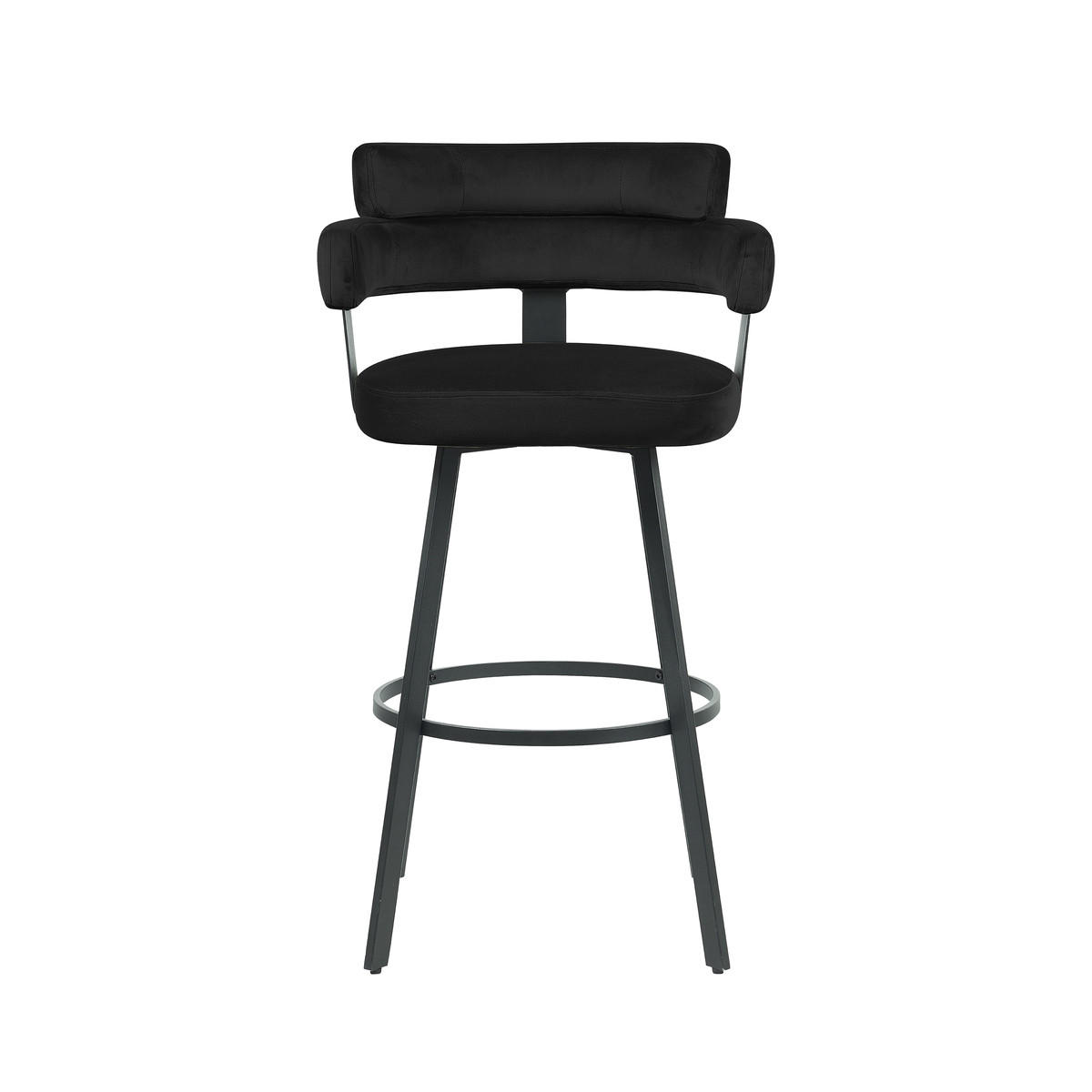 BARHOCKER Bardio Schwarz 52/56/101 cm 2er-Set - Schwarz, Textil (56/101/52cm) - LABEL51