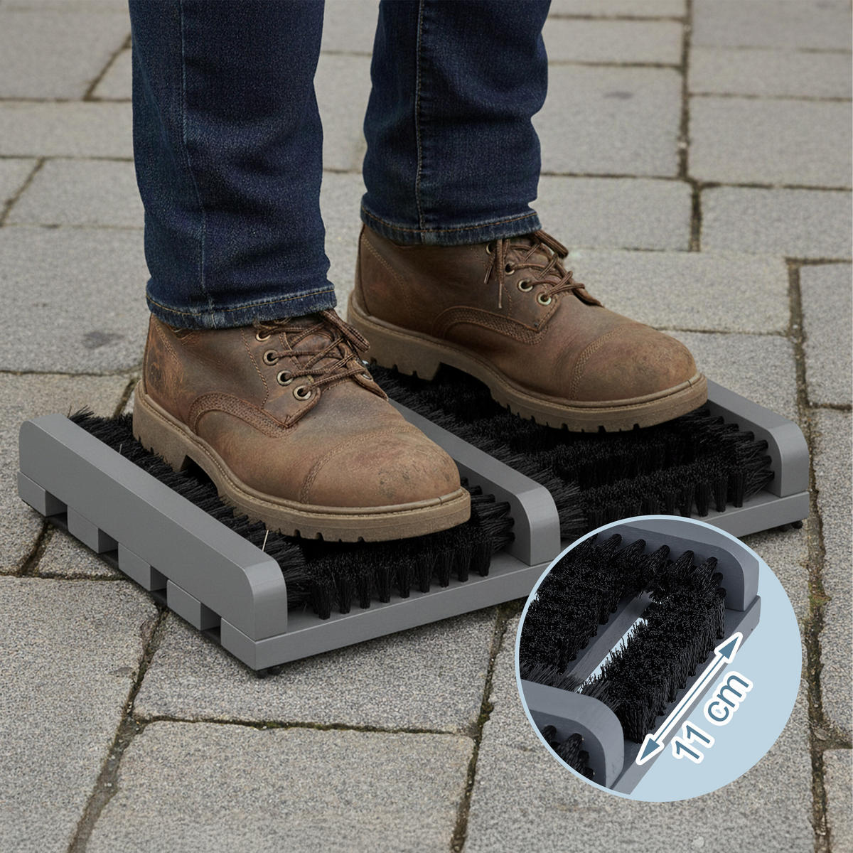 ŠKRABKA na obuv - různobarevná, dřevo/plast (36/5.5/26cm) - Relaxdays