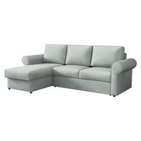ECKSOFA Monaco - Hellgrau/Schwarz, Holz/Textil (246/155cm) - MIRJAN24