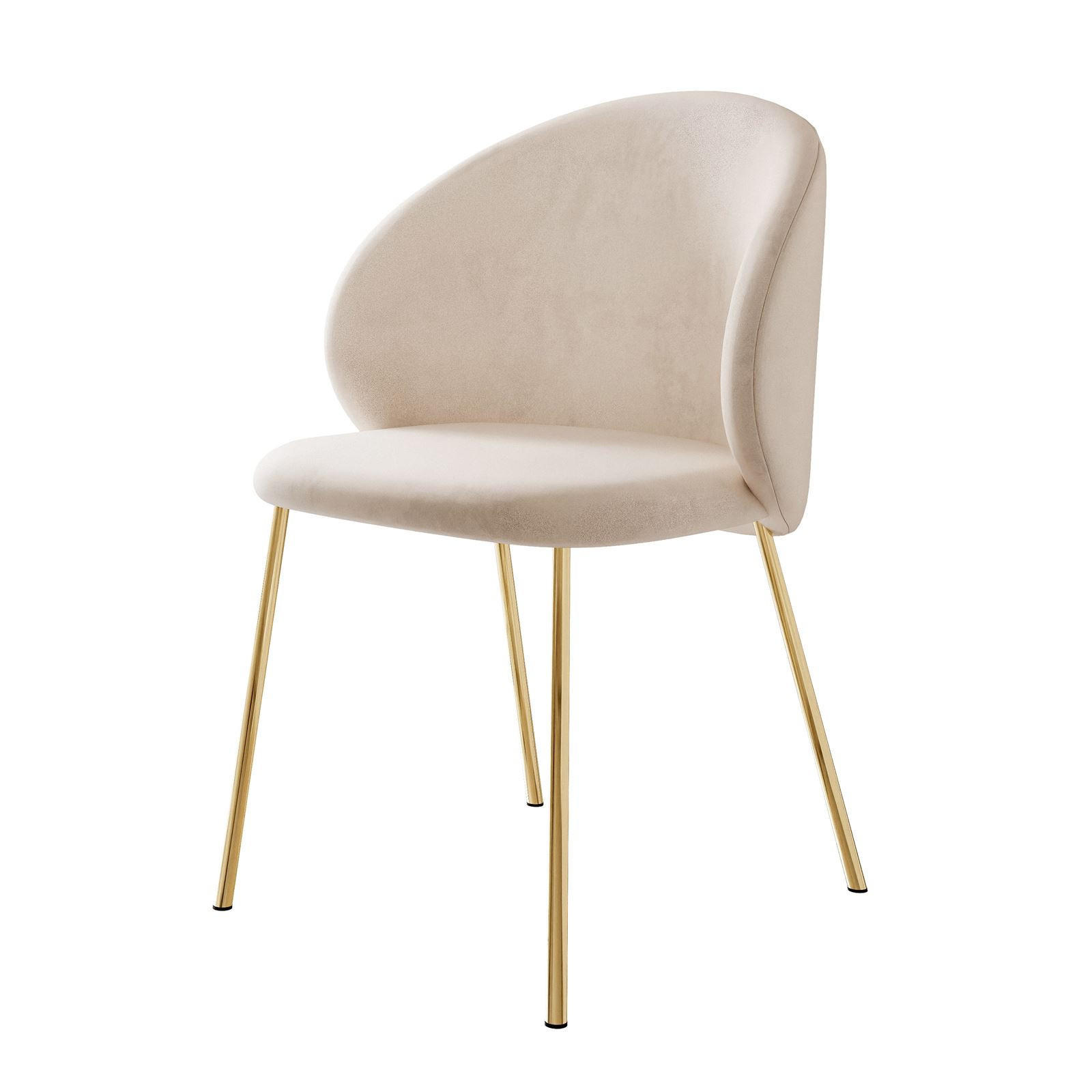 STUHL AURUM - Beige/Goldfarben, Textil (58/78/52.5cm) - Lookway