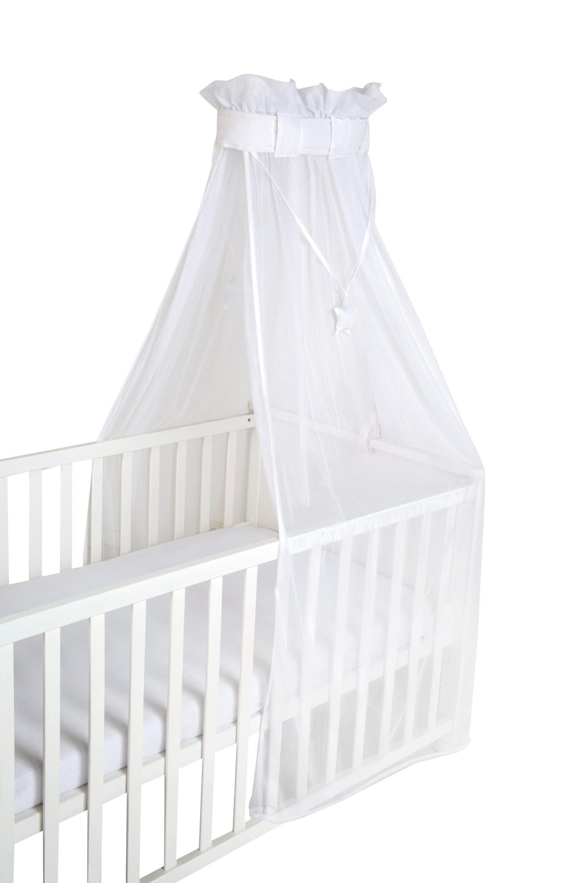 BETTHIMMEL weiß mesh safe asleep® - Weiß, Textil (250/160/0.5cm) - Roba