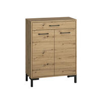 SCHUHSCHRANK Nevio Artisan Eiche 70 / 34 / 94cm - Eiche Artisan/Braun, Holz/Holzwerkstoff (70/94/34cm) - Feldmann-Wohnen