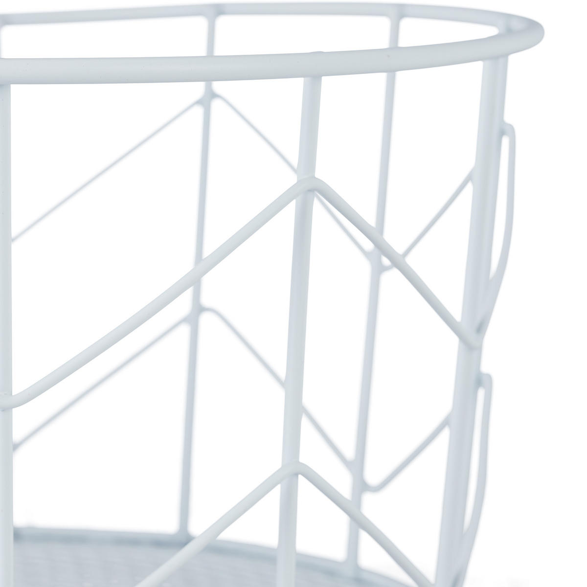 DRAHTKORB - Weiß, Metall (22/12.5/22cm) - Relaxdays