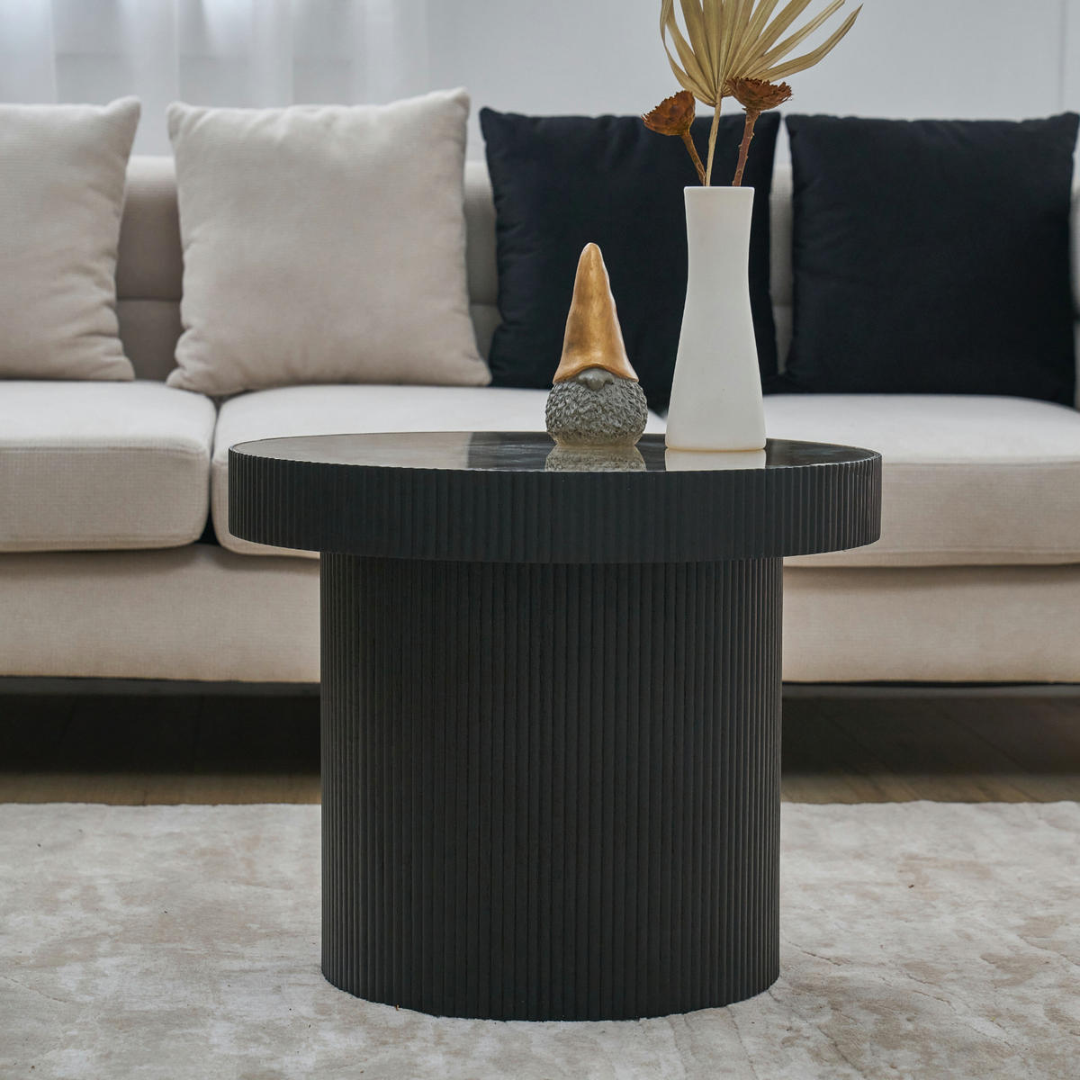 BEISTELLTISCH Miguel mit Glas - Multicolor, Holz (59/59/45cm) - SVITA