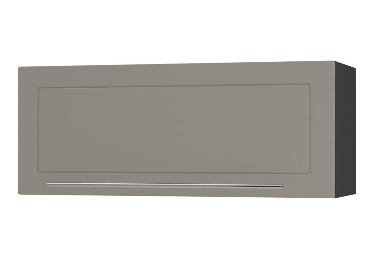 KLAPPHÄNGESCHRANK Kvantum W4B/90-AV Beige Matt / Schwarz Matt 90 / 32,5 / 36cm - Beige/Schwarz, Holz/Holzwerkstoff (90/36/32.5cm) - Feldmann-Wohnen