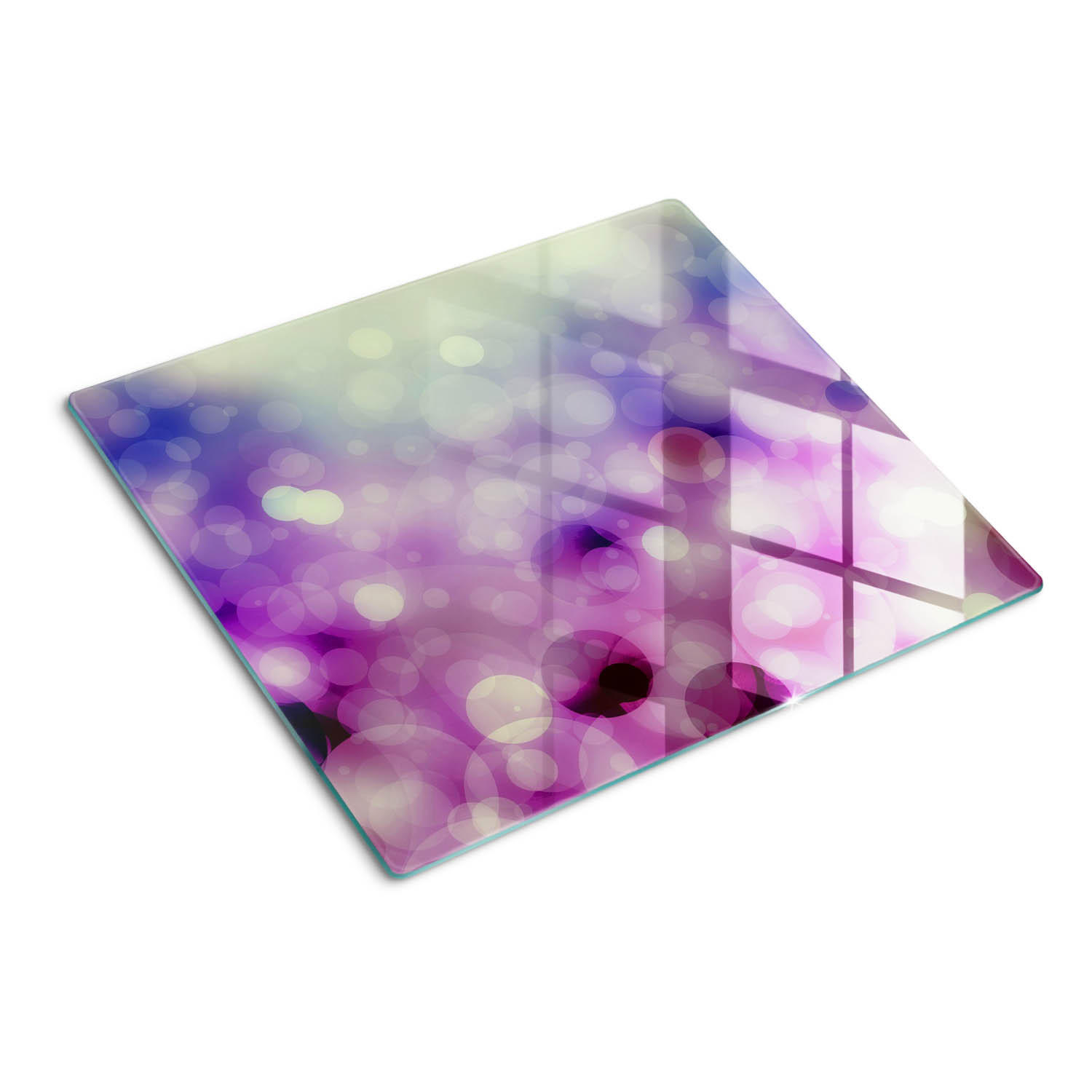 GLASPLATTE 60x52 cm Lila Räder - Lila, Glas (60/0.4/52cm) - TULUP