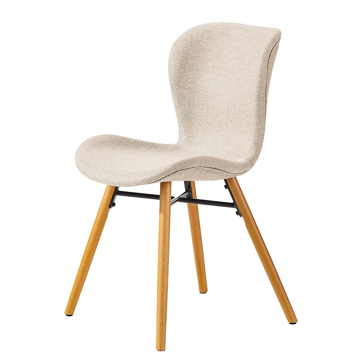 POLSTERSTUHL - Beige/Buchefarben, Textil (47/83/53cm) - home24