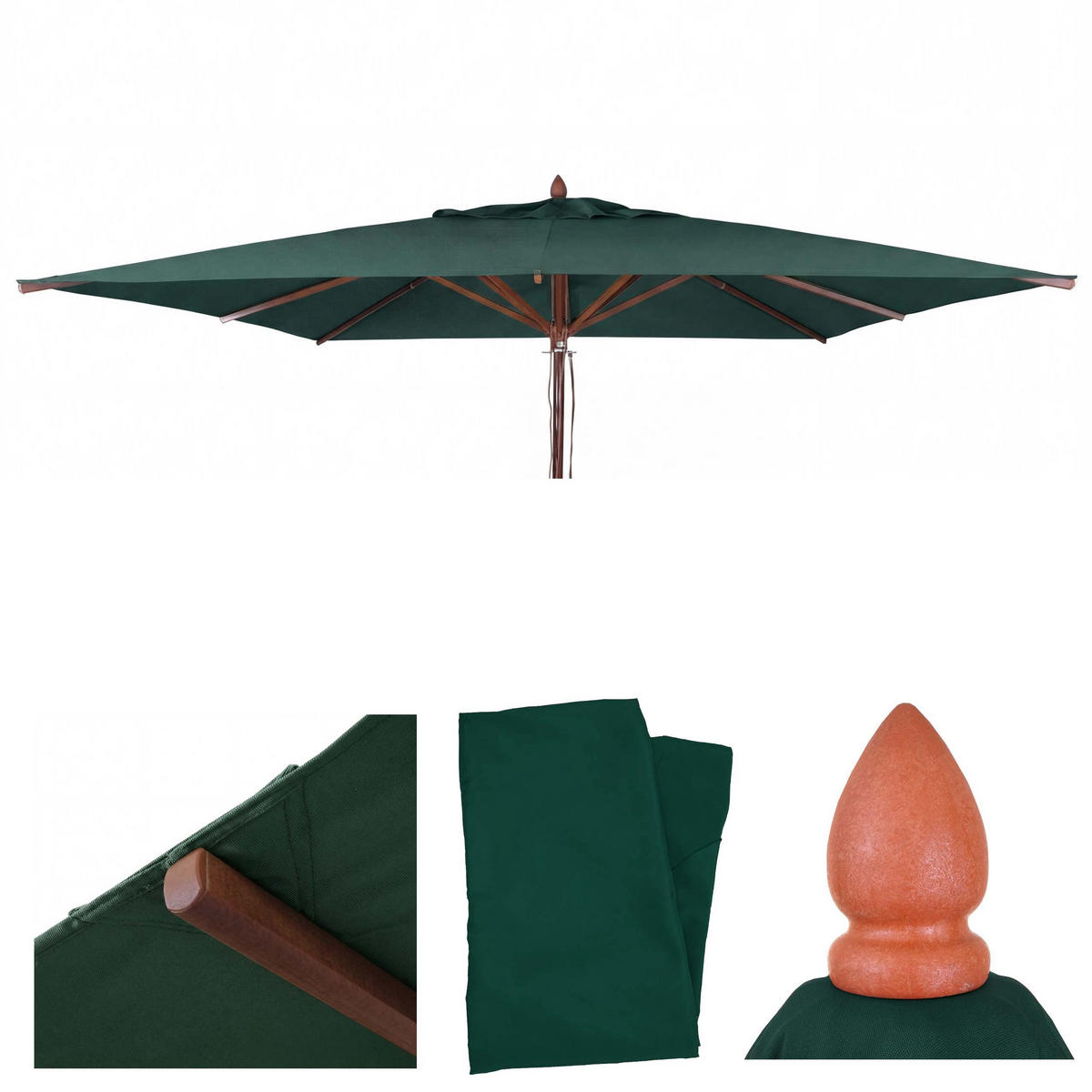 SCHIRMBEZUG C57B Dunkelgrün - Dunkelgrün, Textil (300/300cm) - MCW
