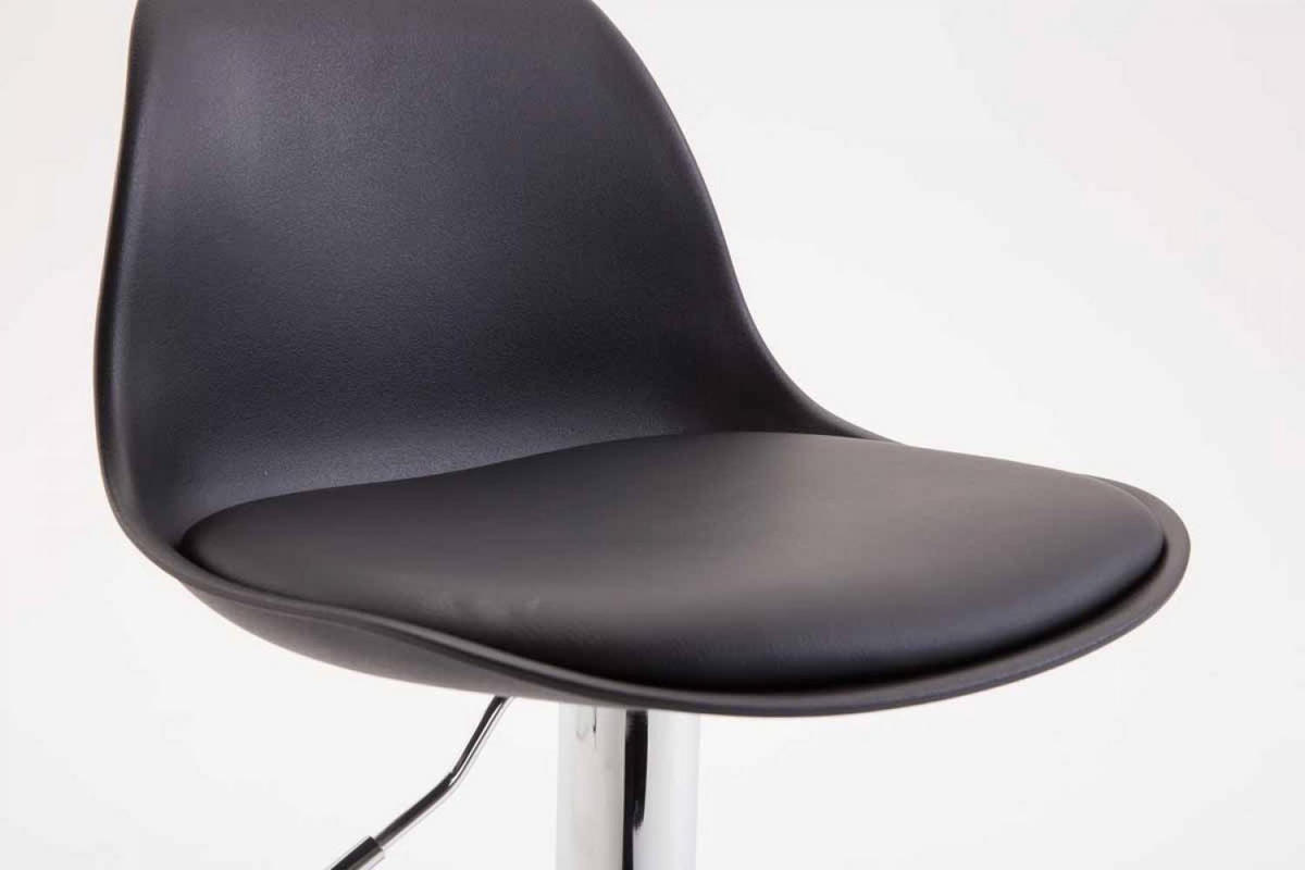 BARHOCKER Kunststoff schwarz - Chromfarben/Schwarz, Kunststoff/Metall (39/82/43cm) - CLP