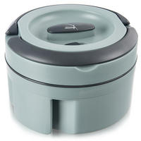 MITTAGSTHERMOSKANNE Termo Stahl 2,4 l - Grün, Kunststoff (22.5/17.5/22.5cm) - Orion 