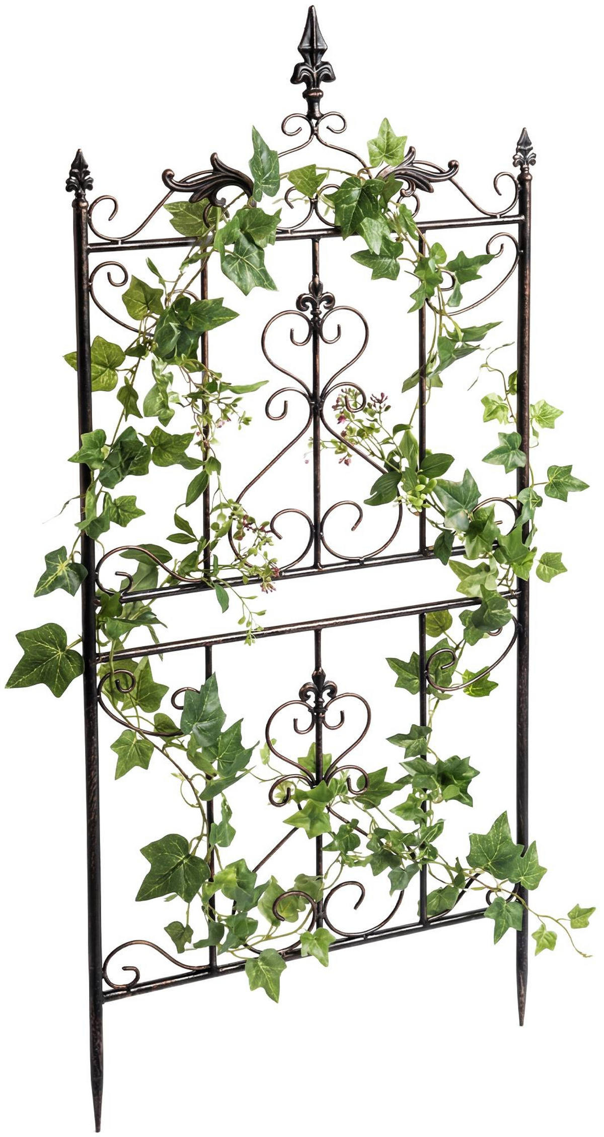 RANKGITTER Ines 2er Set 51x3x124cm Metall Bronze Rankhilfe - Bronzefarben, Metall (51/124/3cm) - DELUKE