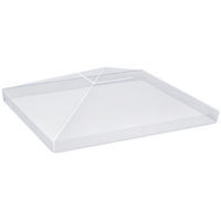 PAVILLON-REGENABDECKUNG, Gartenpavillon-Schutz, windfest, wasserfest, Kunststoff-Plane, 300L x 300B x 80H cm - Klar, Kunststoff (300/80/300cm)