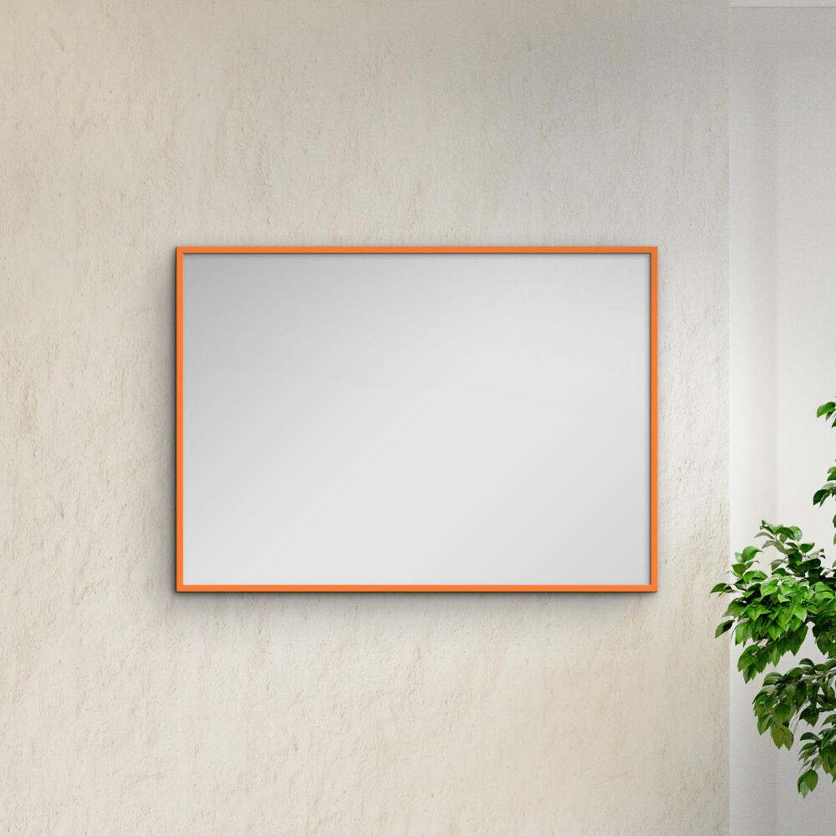 SPIEGEL - Orangenfarbenes Holz - Orange, Holz/Papier (15/21/2cm) - Poster&Frame