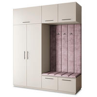 GARDEROBENSCHRANK REMA 200/240/60 cm Modern Garderobe-Set Kaschmir - Kaschmir/Lila, Holzwerkstoff (200/240/60cm) - MASSENO