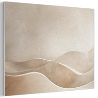 AKUSTIKBILD Beige - Natur - Abstrakt - Modern Wanddeko 70x50 cm - Beige, Kunststoff (70/50/0.9cm) - MuchoWow