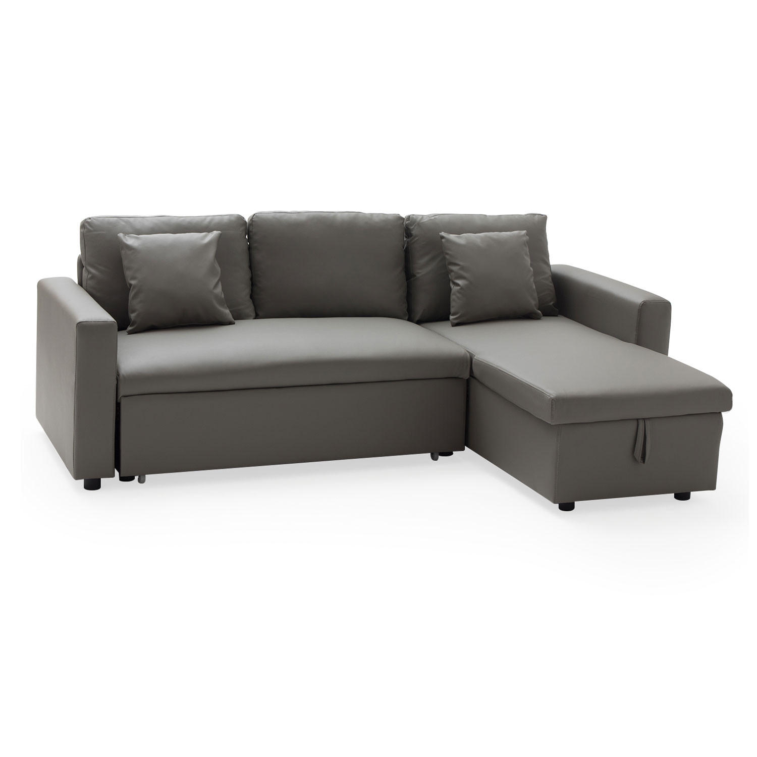 ECKSOFA CLARK Taupe 3 Plätze - Braun, Kunststoff (225/146cm) - Happy Garden