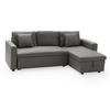 ECKSOFA CLARK Taupe 3 Plätze - Braun, Kunststoff (225/146cm) - Happy Garden