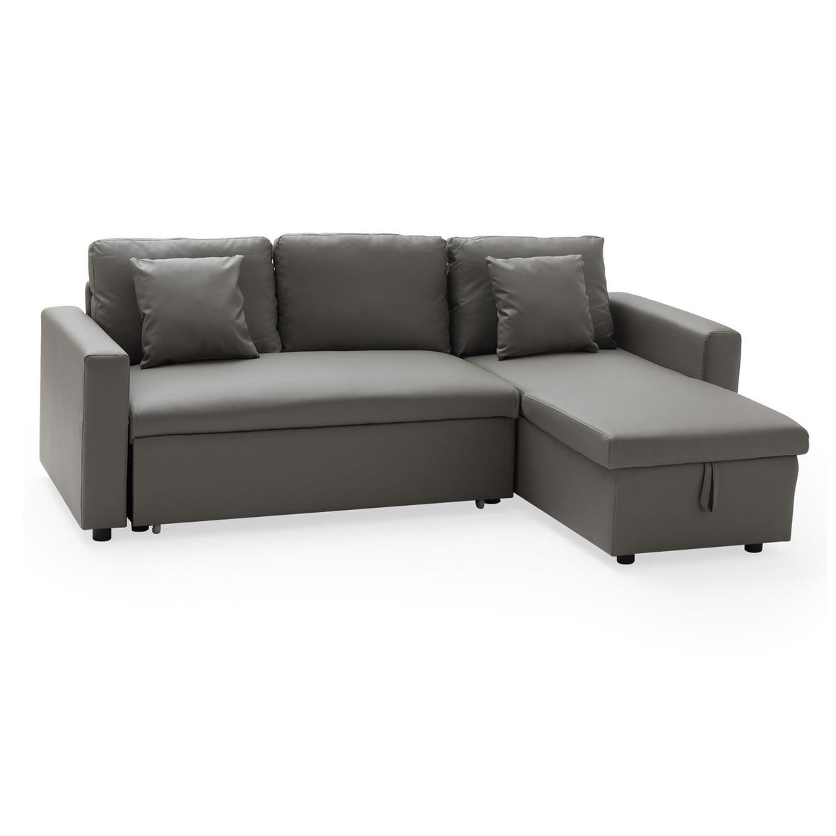 ECKSOFA CLARK Taupe 3 Plätze - Braun, Kunststoff (225/146cm) - Happy Garden