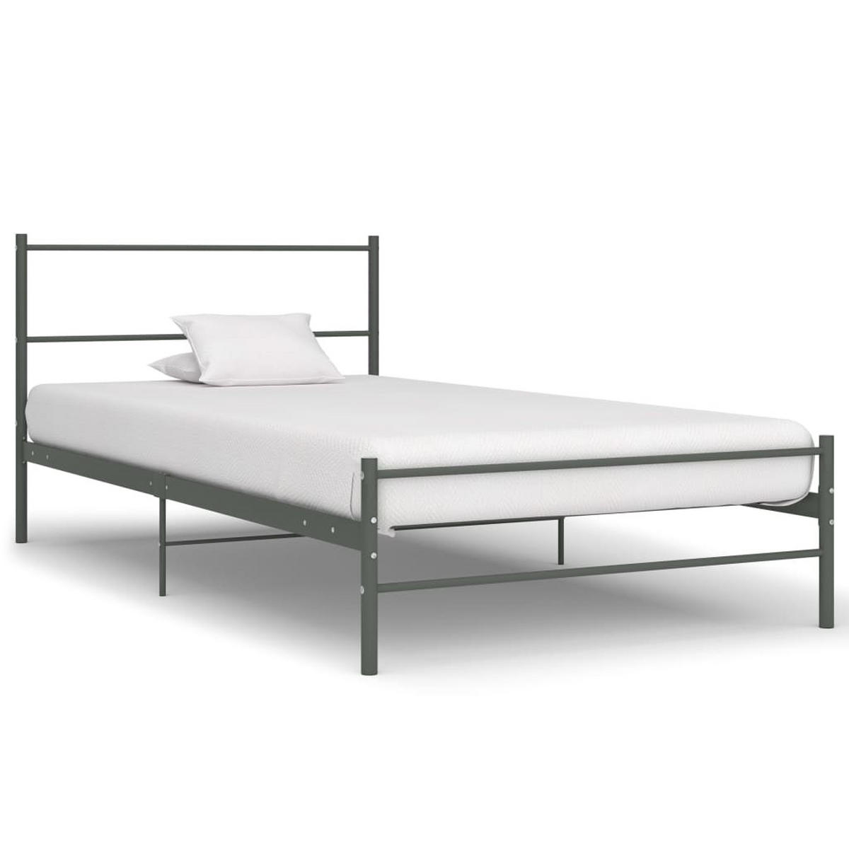 METALLBETT Husted 97/205 cm - Grau, Metall (90/200cm) - Nettlife