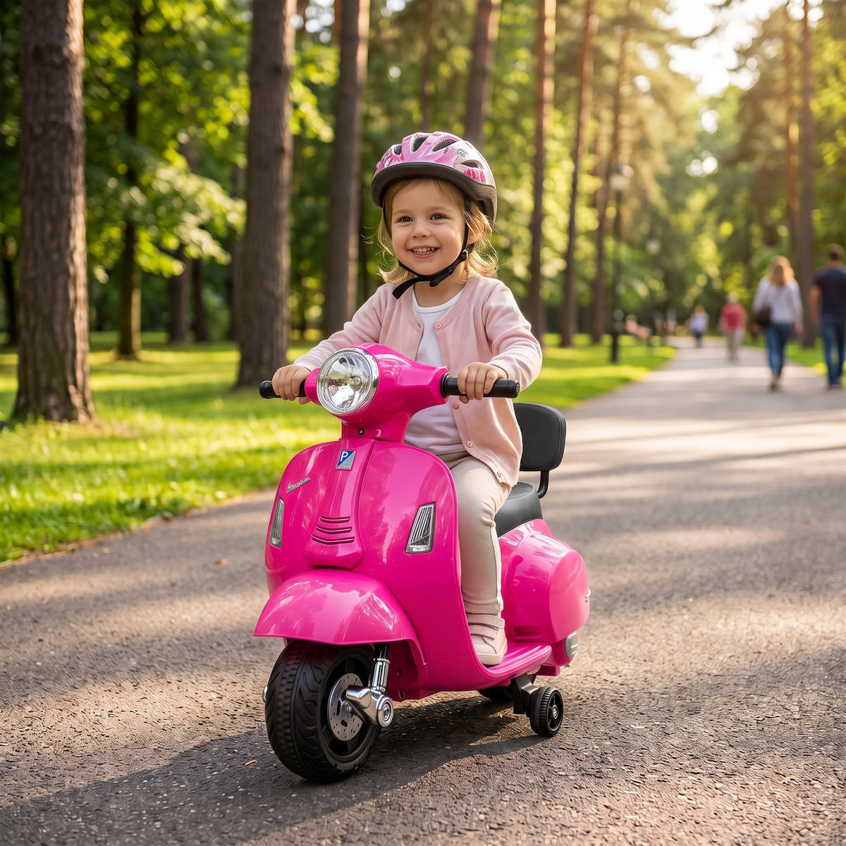 KINDERMOTORRAD Kunststoff Stahl Rosa - Rosa, Kunststoff (66.5/38/52cm) - AIYAPLAY