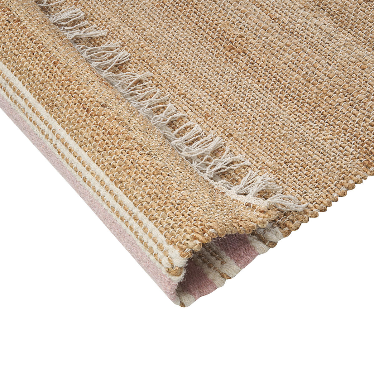 TEPPICH geflochten Mirza 230/160 cm - Beige, Naturmaterialen (160/230cm) - Beliani
