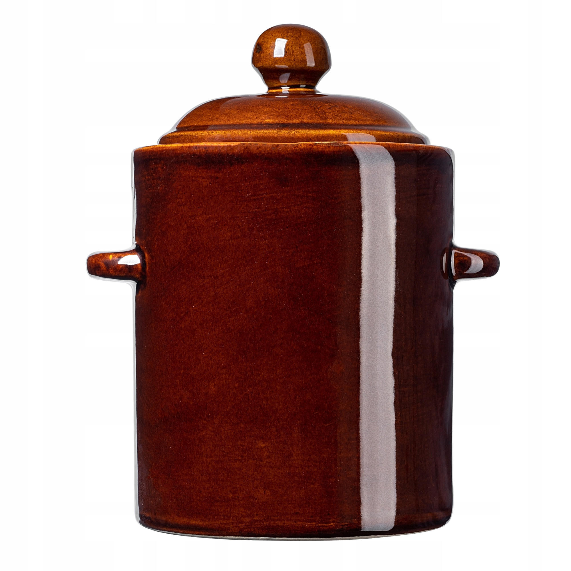 STEINZEUGTOPF mit Deckel, 5L - Braun, Keramik (20cm) - KADAX