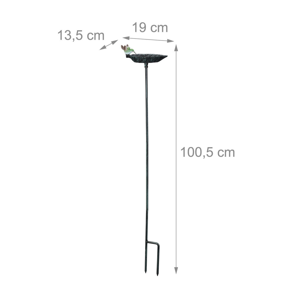 VOGELTRÄNKE - Multicolor, Metall (13.5/100.5/19cm) - Relaxdays