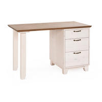 SCHREIBTISCH 120 cm - Dunkelbraun/Weiß, Holz (120/60/75cm) - MSL wooden furniture