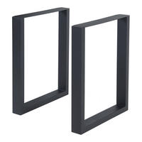 TISCHGESTELL-SET 2 TLG. Makers - Schwarz, Metall (60/72/10cm) - [en.casa]