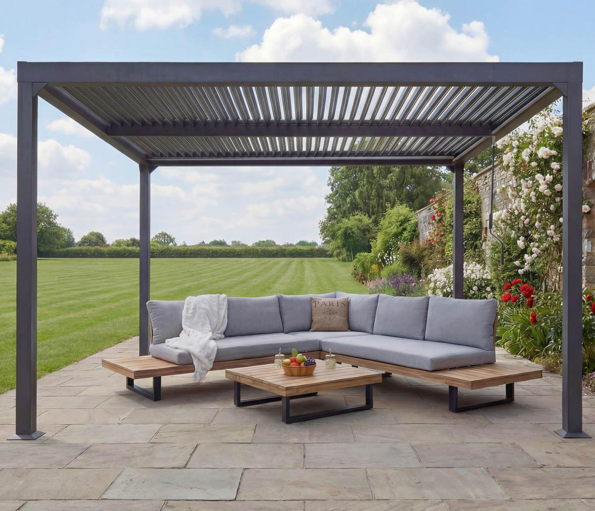 PERGOLA Anthrazit - Anthrazit, Metall (306/224/368cm) - MCW