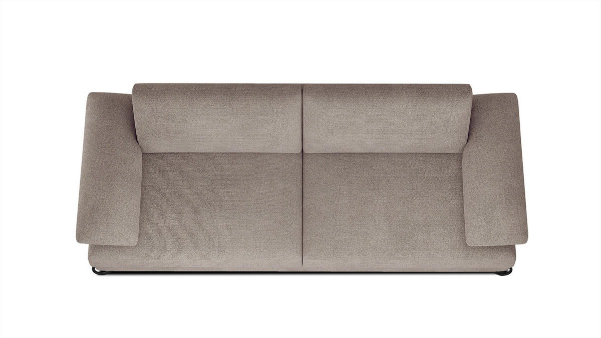 SOFA LORI 3-Sitzer, taupe - Taupe/Schwarz, Holzwerkstoff/Textil (245/87/96cm) - Courtois Laville