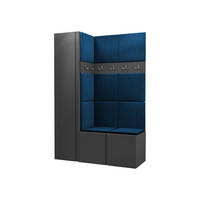 GARDEROBEN-SET Orion IX - Blau/Graphitfarben, Holzwerkstoff/Kunststoff (124/186/46cm) - MIRJAN24