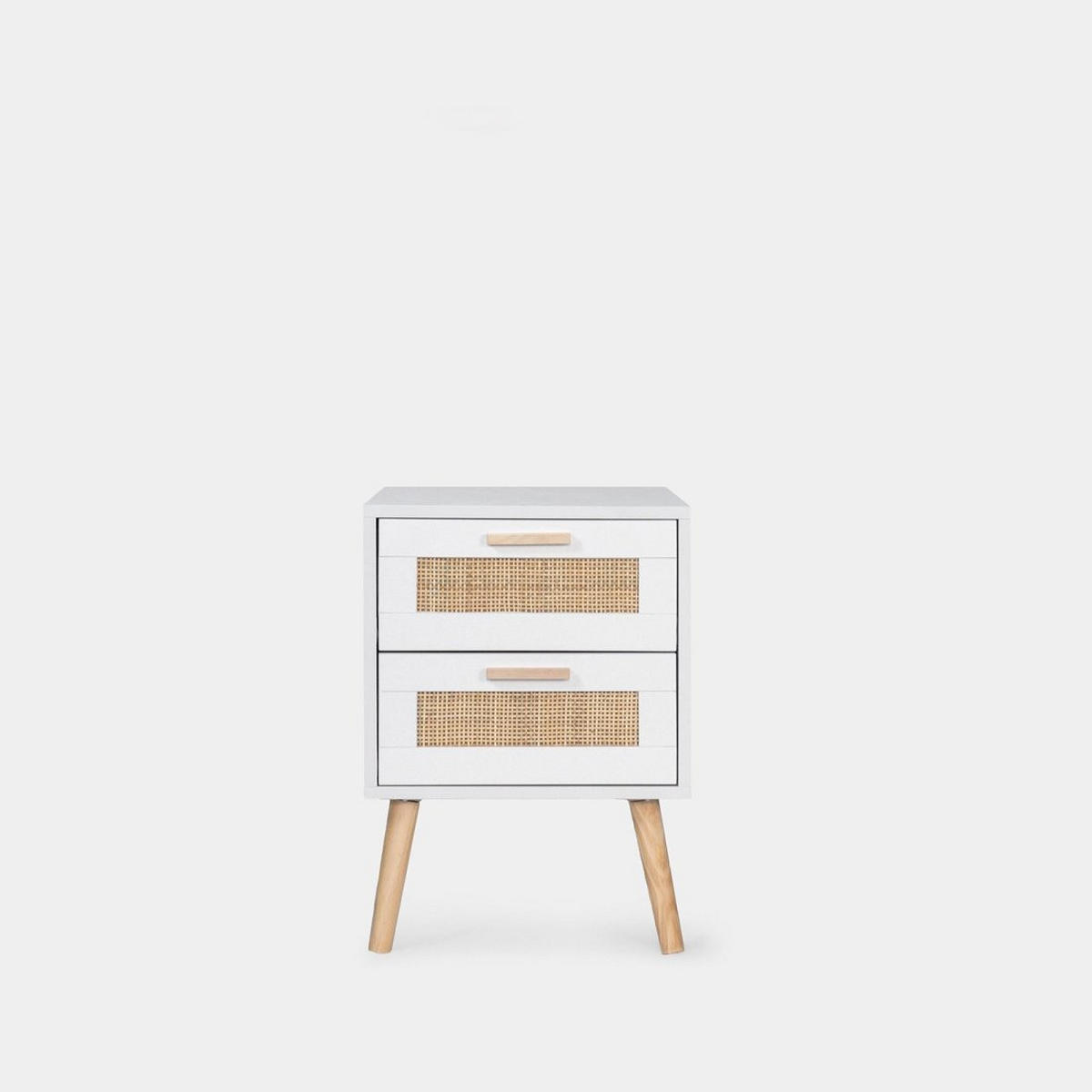 NACHTTISCH MIT 1 SCHUBLADE Tahiti Weiß 40 cm x 56 cm - Weiß, Holzwerkstoff (40/56/40cm)