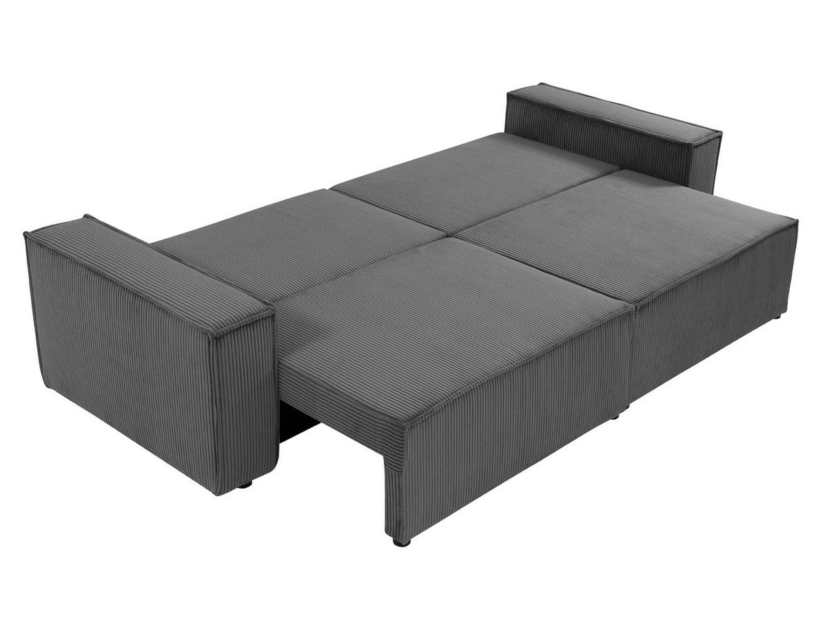 SCHLAFSOFA Karl Cord - Schwarz/Naturfarben, Holz/Kunststoff (245/82/90cm) - MIRJAN24