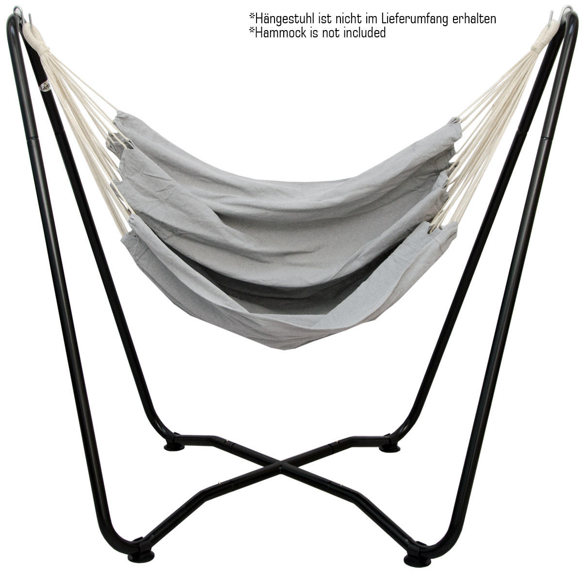 HÄNGESTUHLGESTELL bis 150kg, 155cm, Schwarz - Schwarz, Metall (100/175/155cm) - Littletom