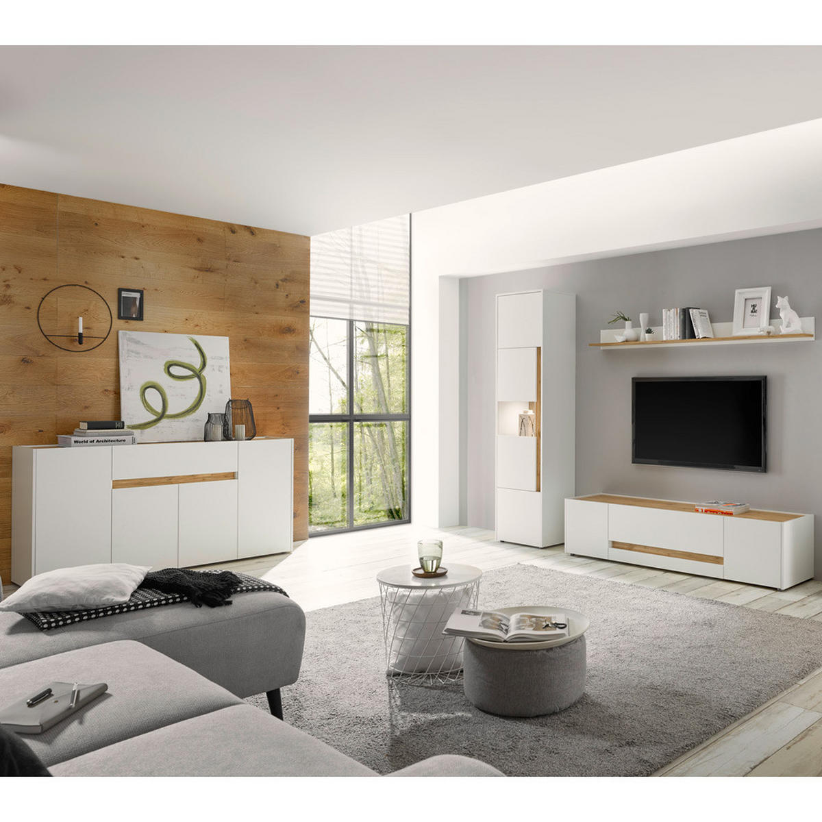 SIDEBOARD Crisp-61 - Weiß, Holzwerkstoff (170/87/40cm) - Lomado